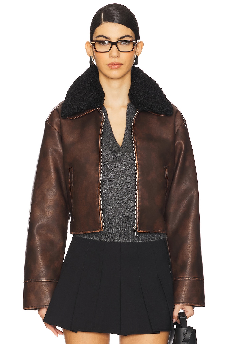 Lexy  Fringe Faux Leather Jacket