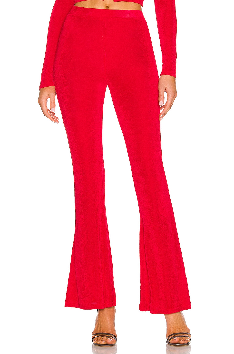 MORE TO COME Rachelle Flare Pant Red