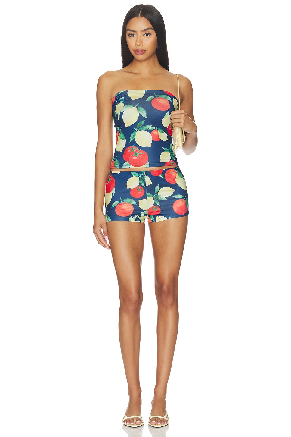 Lacen Short Set in Navy Lemon View 1 of 3