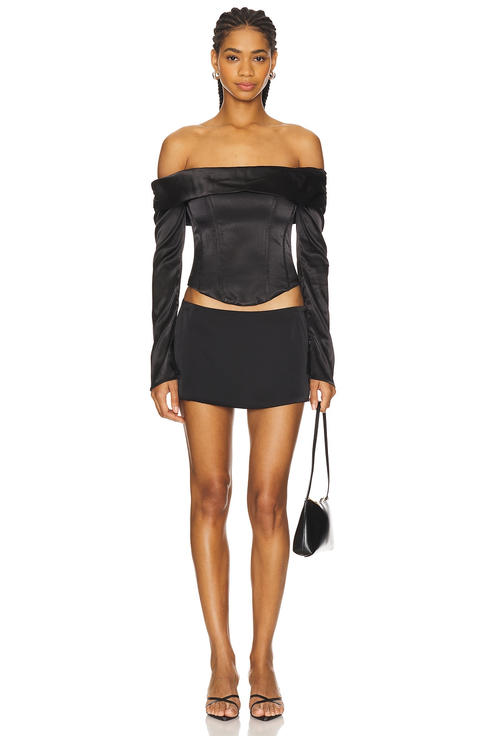 MORE TO COME Emily Off Shoulder Top in Black | REVOLVE
