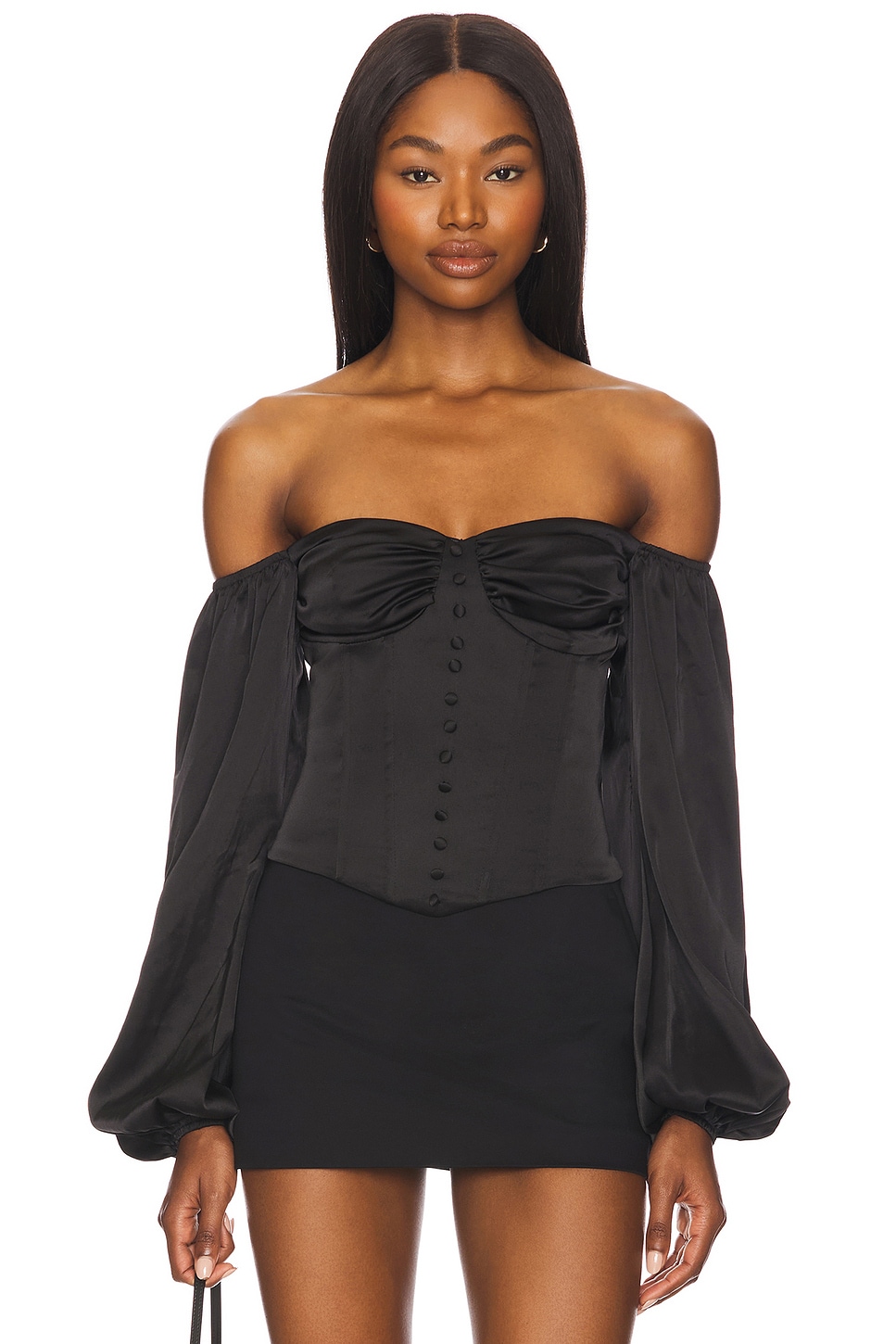 トップス andmary navi corset tops black MORE TO COME Gabriella Corset Top in Black | REVOLVE