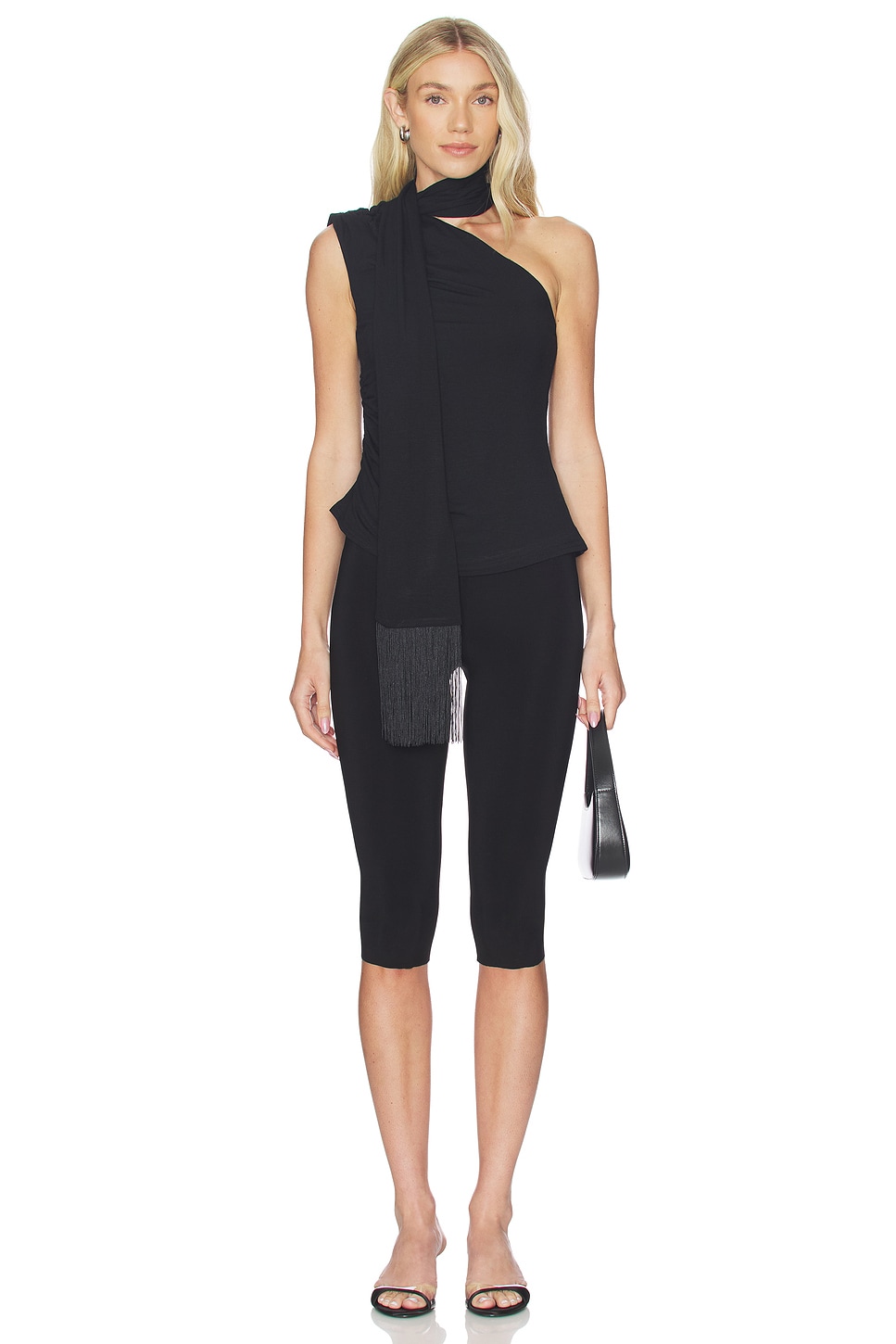 a black short dress Black Flared Short Dress with Lace Up Back