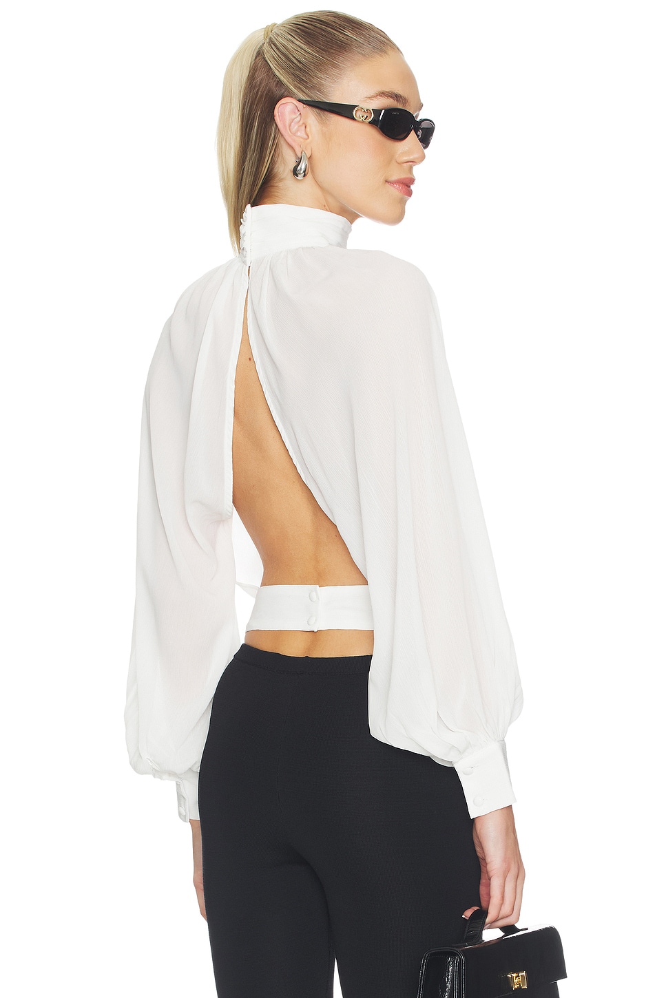 Merilee Open Back Top in Ivory View 1 of 5