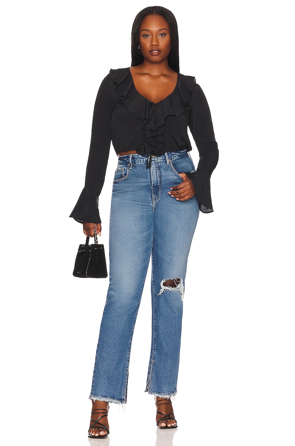 Denise Ruffle Tie Top