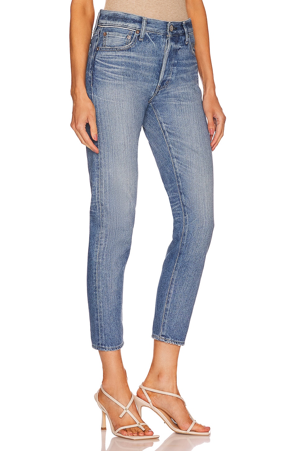 Moussy Vintage Evans Tapered Mid in Blue