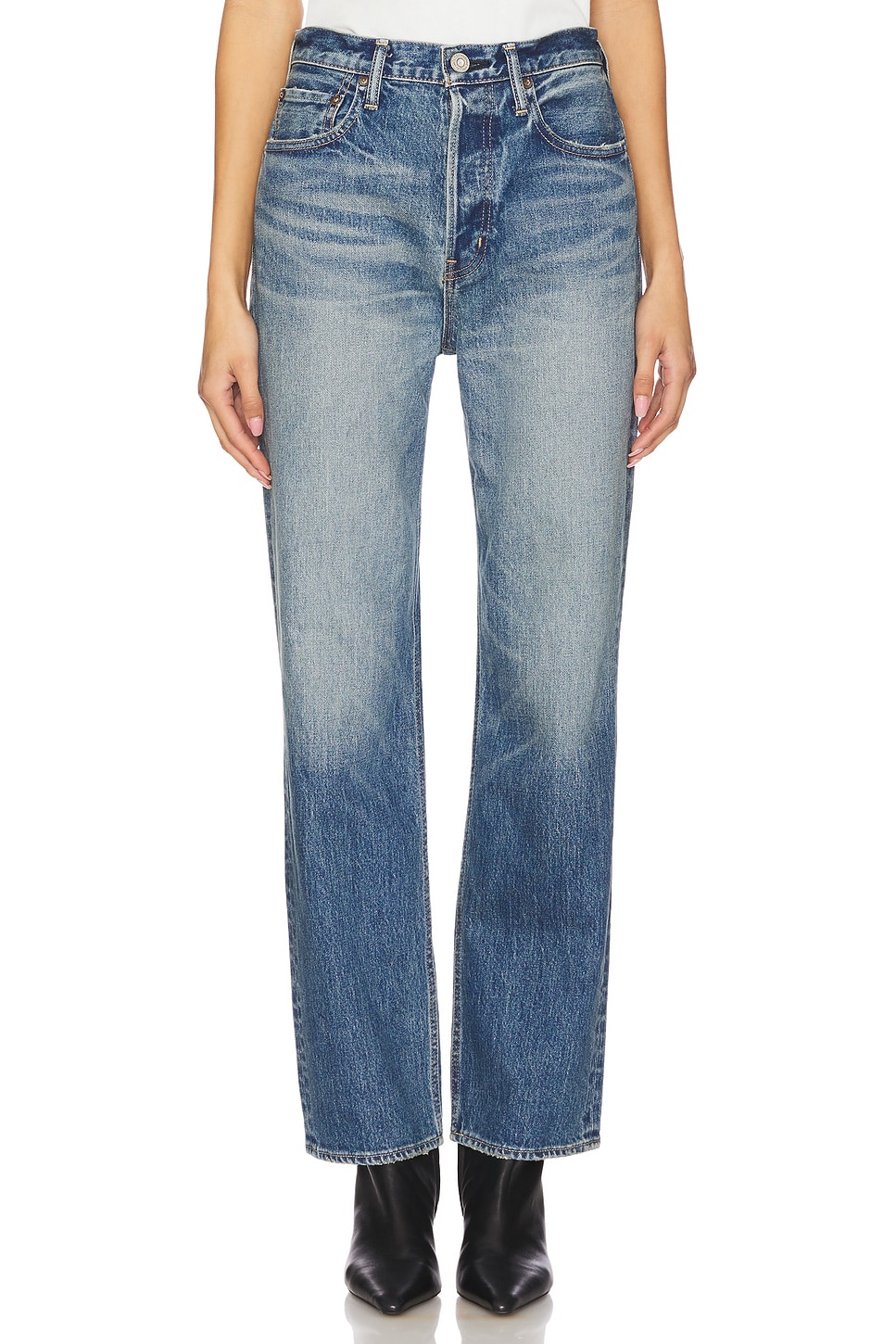 MOUSSY VINTAGE Lyndhurst Wide Straight Jeans