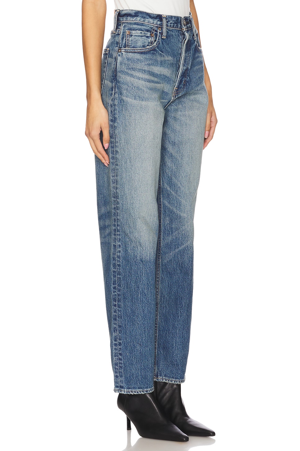 MOUSSY VINTAGE Lyndhurst Wide Straight Jeans thumbnail