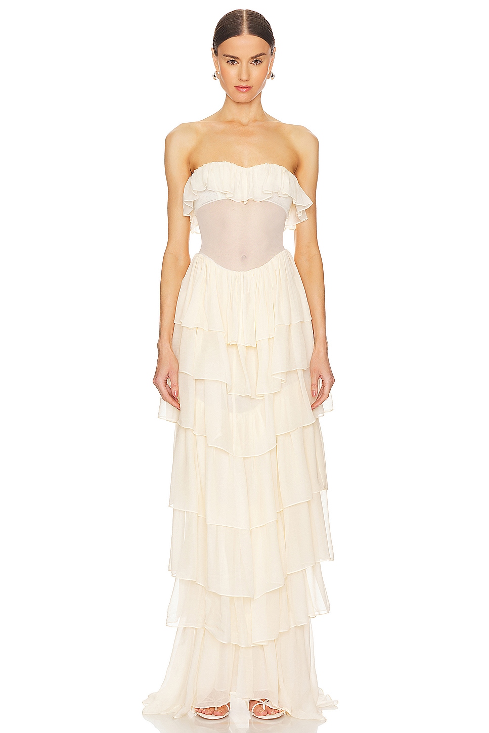 Mirror Palais The Ballet Russes Gown in Cream | REVOLVE