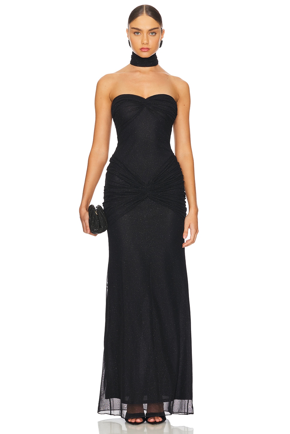mirror palais black dress Mirror Palais Starlite Dress in Black Hire Melbourne main image 0