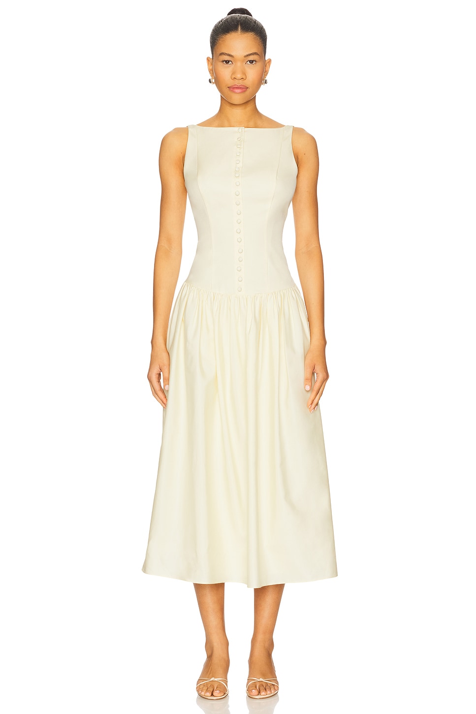 Mirror Palais Kissing Booth Lady Length Dress in Butter | REVOLVE