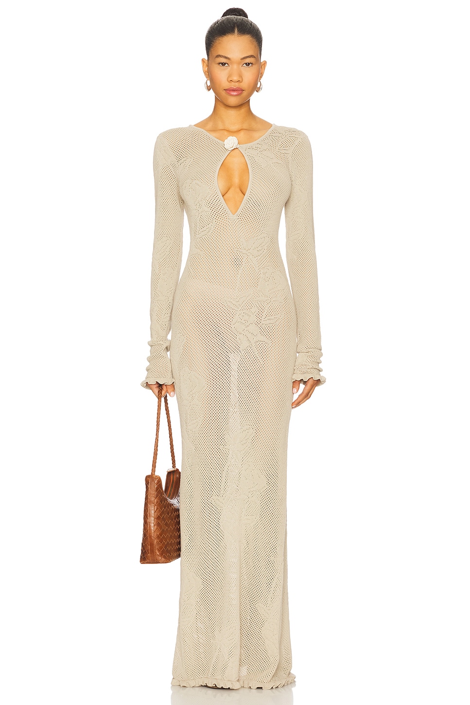 imogen chainmail dress in gold Formal Dress - Zarif - Pareesia - ROSE GOLD main image 1