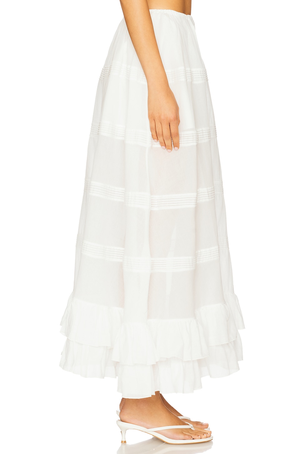 Mirror Palais Mirage Bustle Skirt in Ivory
