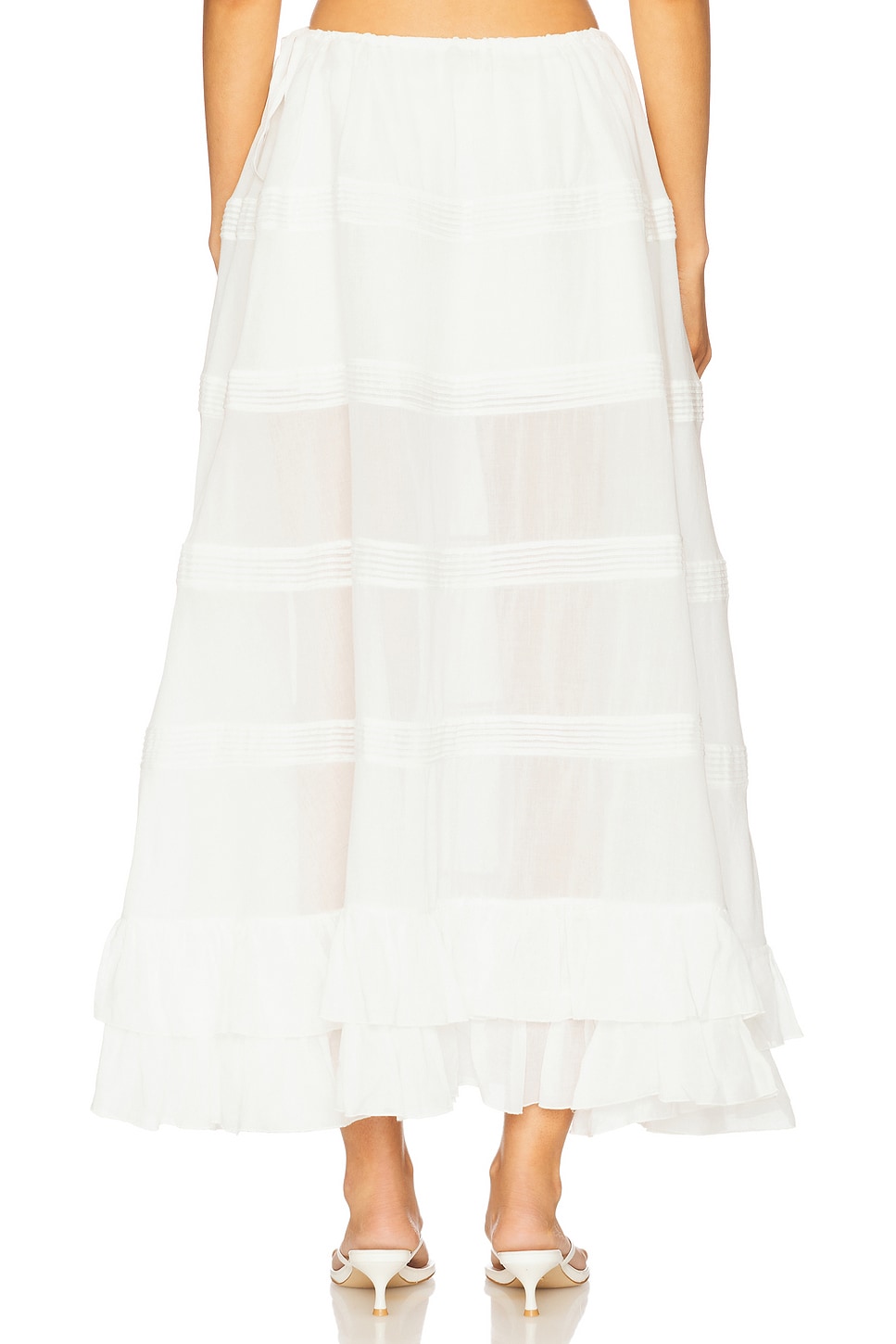 Mirror Palais Mirage Bustle Skirt in Ivory