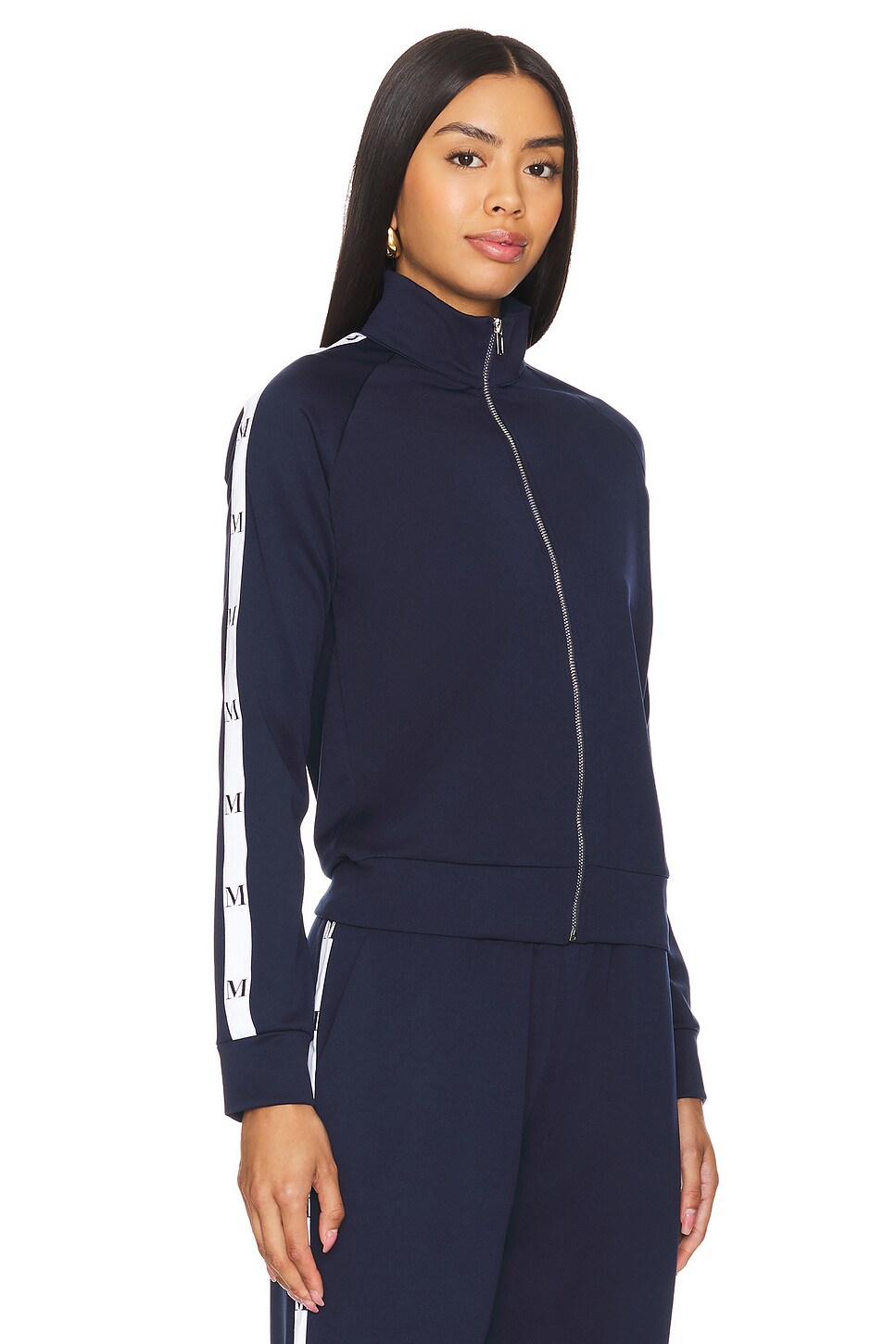 Musier Paris Dona Zipped Jacket in Navy | REVOLVE