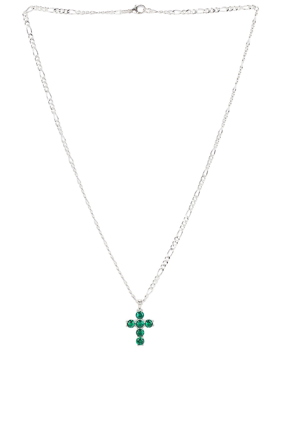 MAPLE — ЦЕПОЧКА CROSS · Silver Emerald