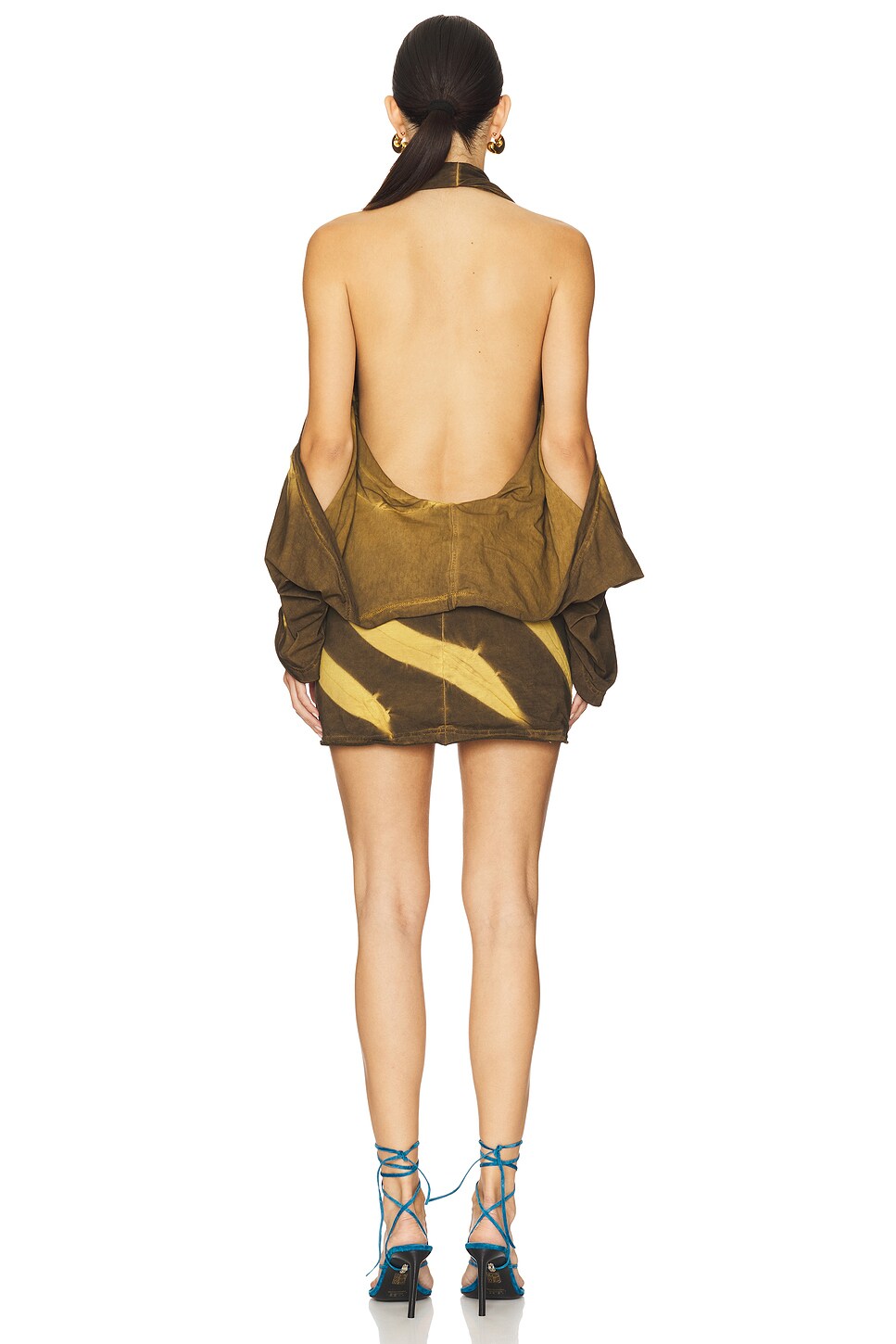 Deep Cut Cowl Dress