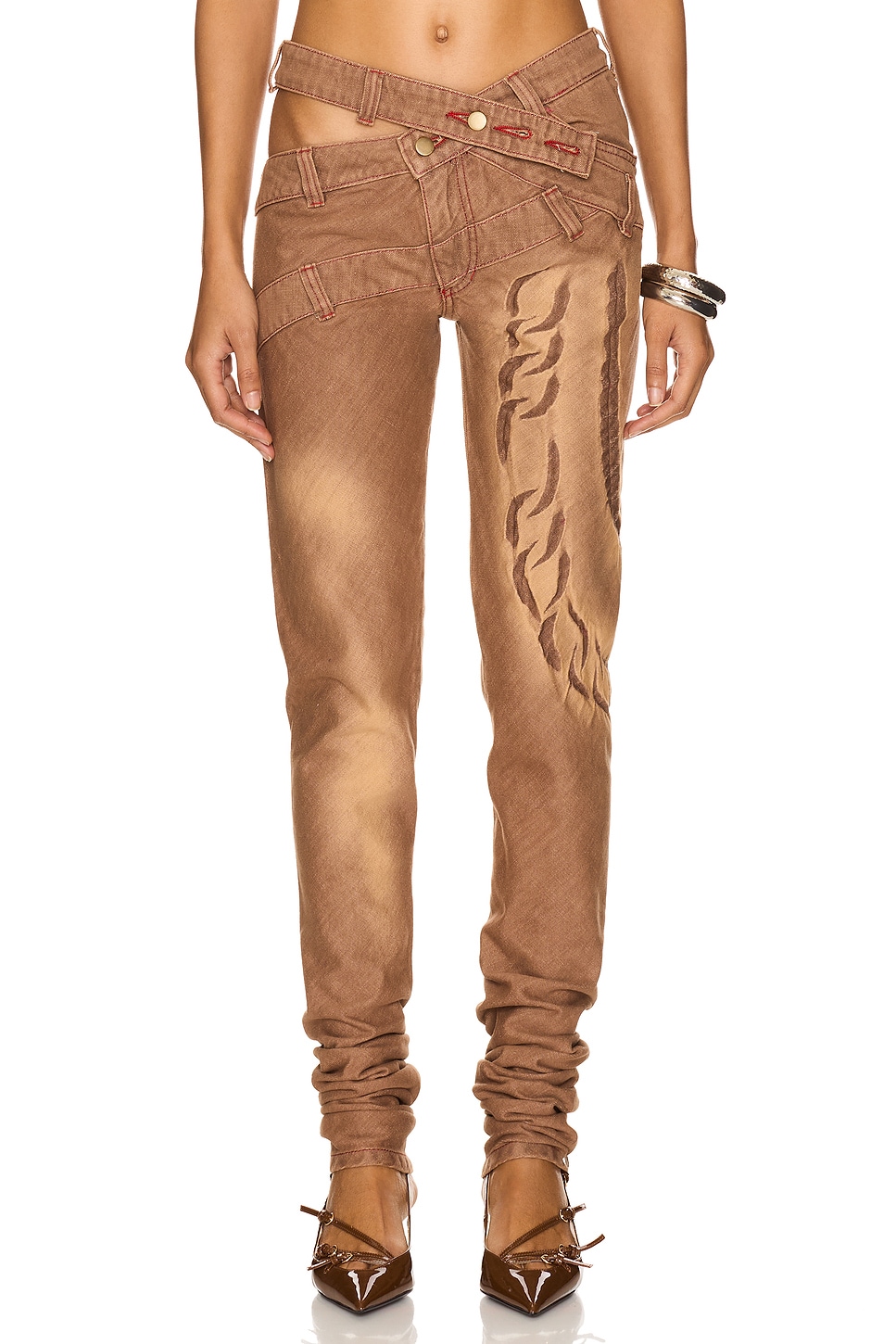 【Masha Popova】TRIBAL BIAS CUT JEANS バイアスカットデニム INDIGO FADE TRIBAL BIAS CUT JEANS £365 - Masha Popova
