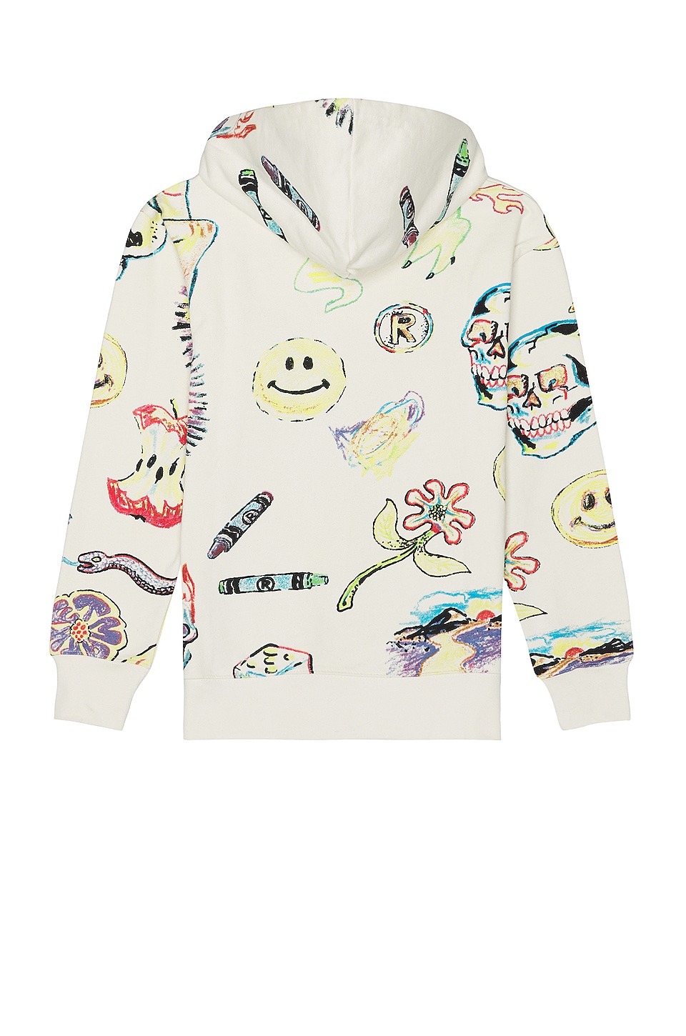 Market Smiley Market Coloring Book Aop Hoodie in Cream