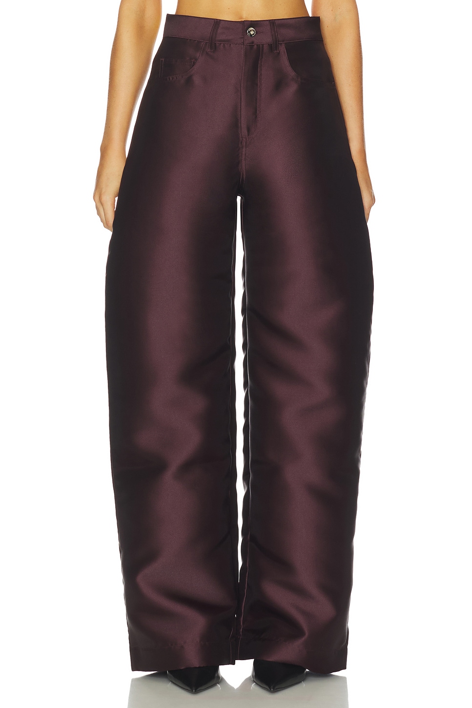 Heavy Satin Boyfriend Trouser
