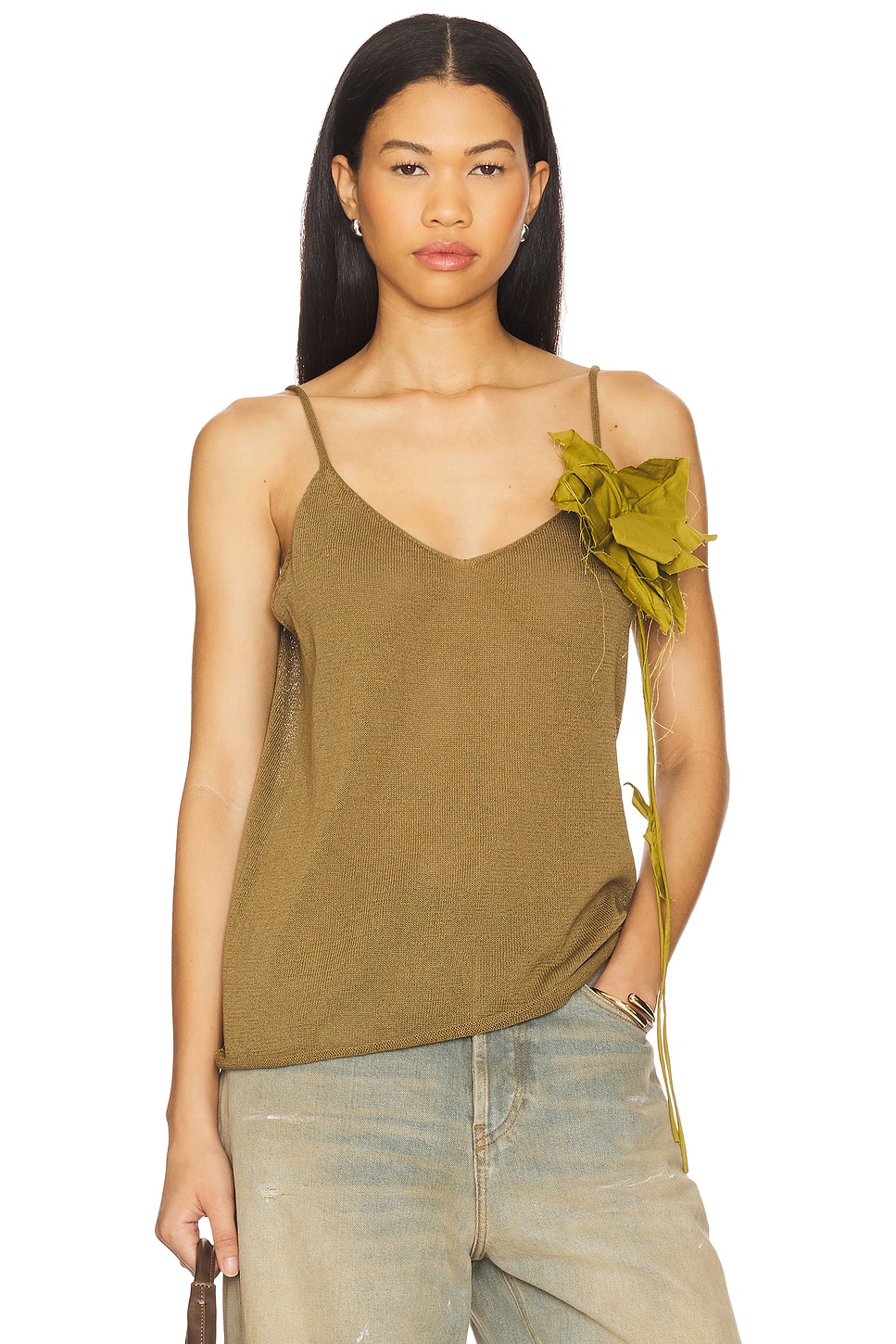Marques Almeida Thin Knit Spaghetti Strap Top