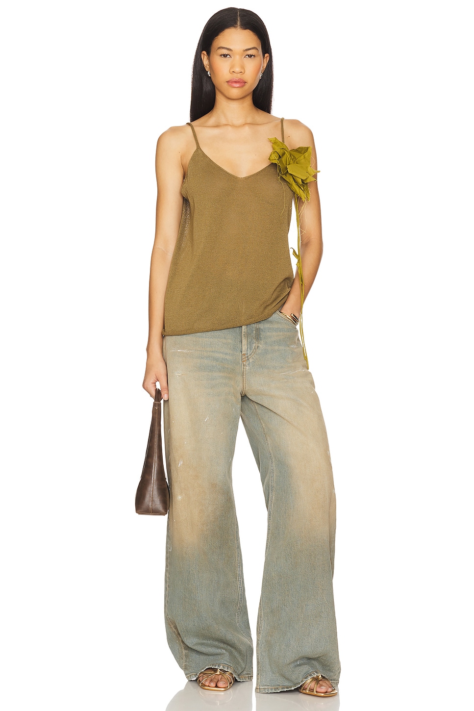 Marques Almeida Thin Knit Spaghetti Strap Top