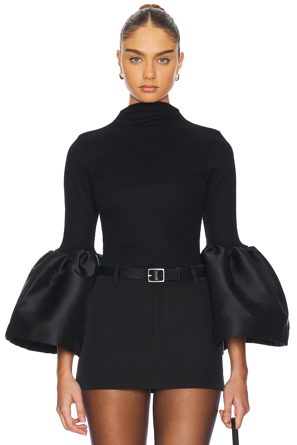 Marqes′ Almeida - puf tops BLACK TURTLENECK PUFF SLEEVE TOP – MARQUES ' ALMEIDA