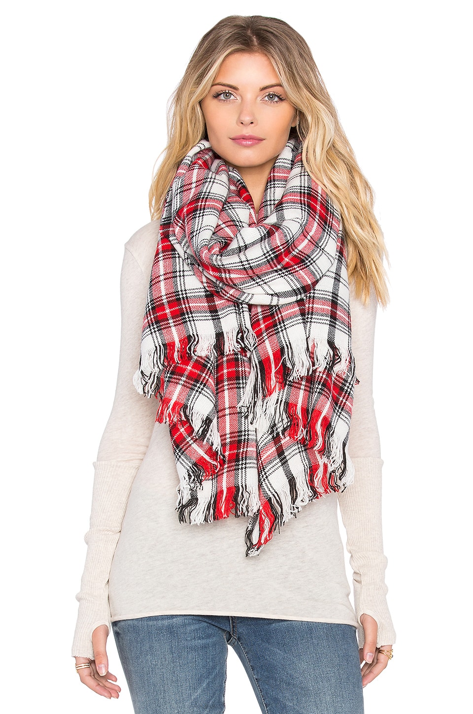 Love this checkered scarf