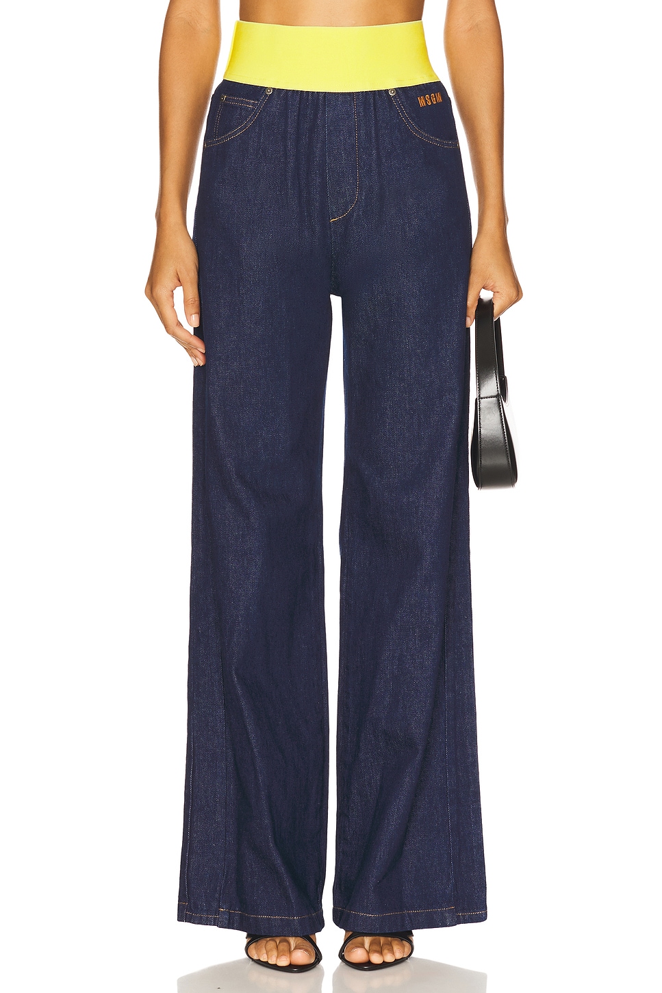 MSGM Waistband Wide Leg Jean