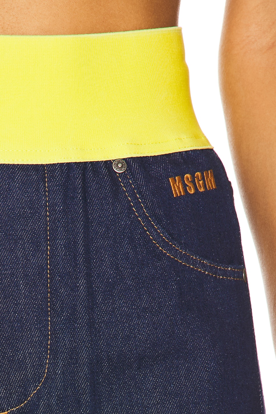 MSGM Waistband Wide Leg Jean thumbnail