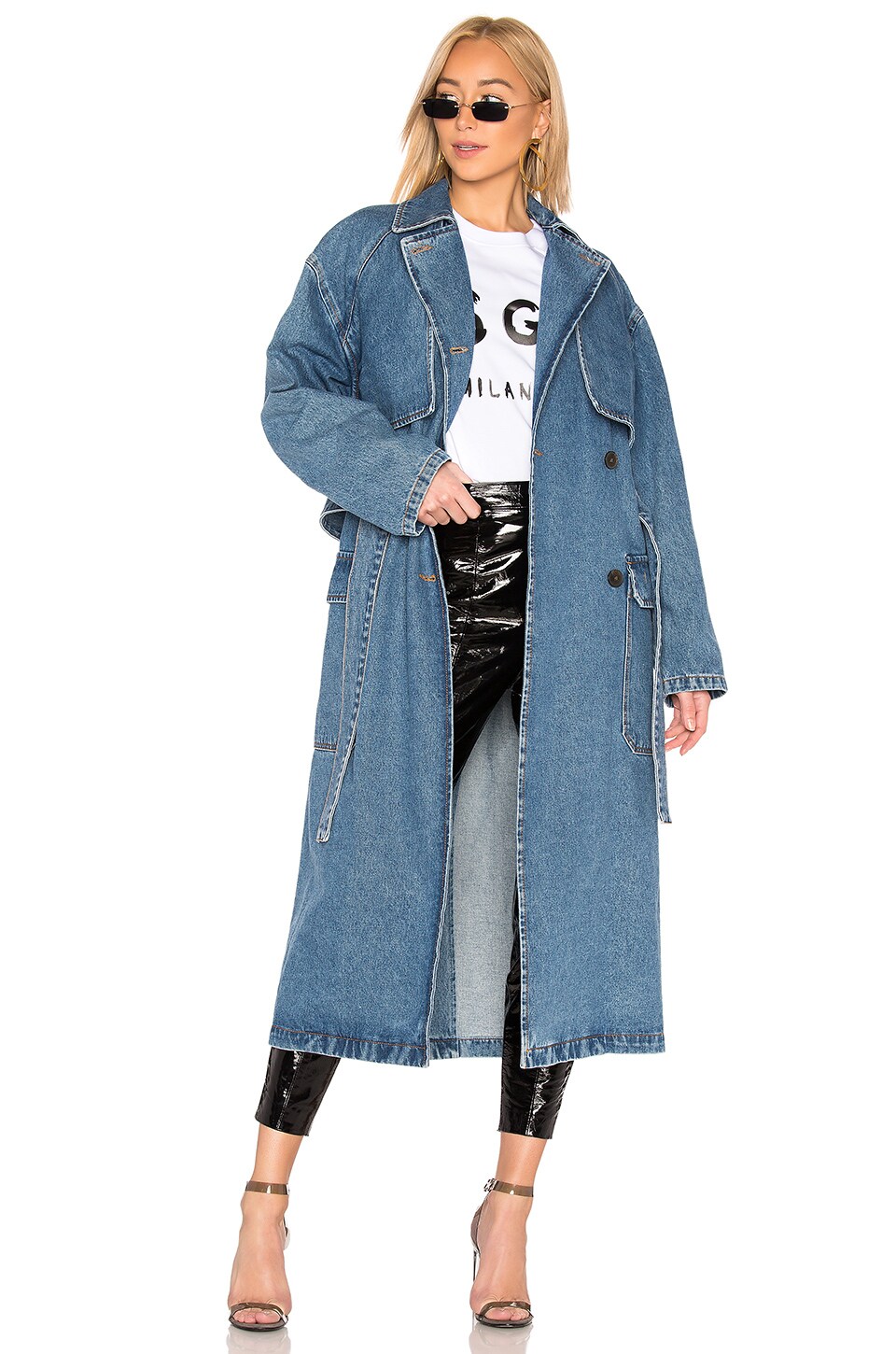 trench coat denim