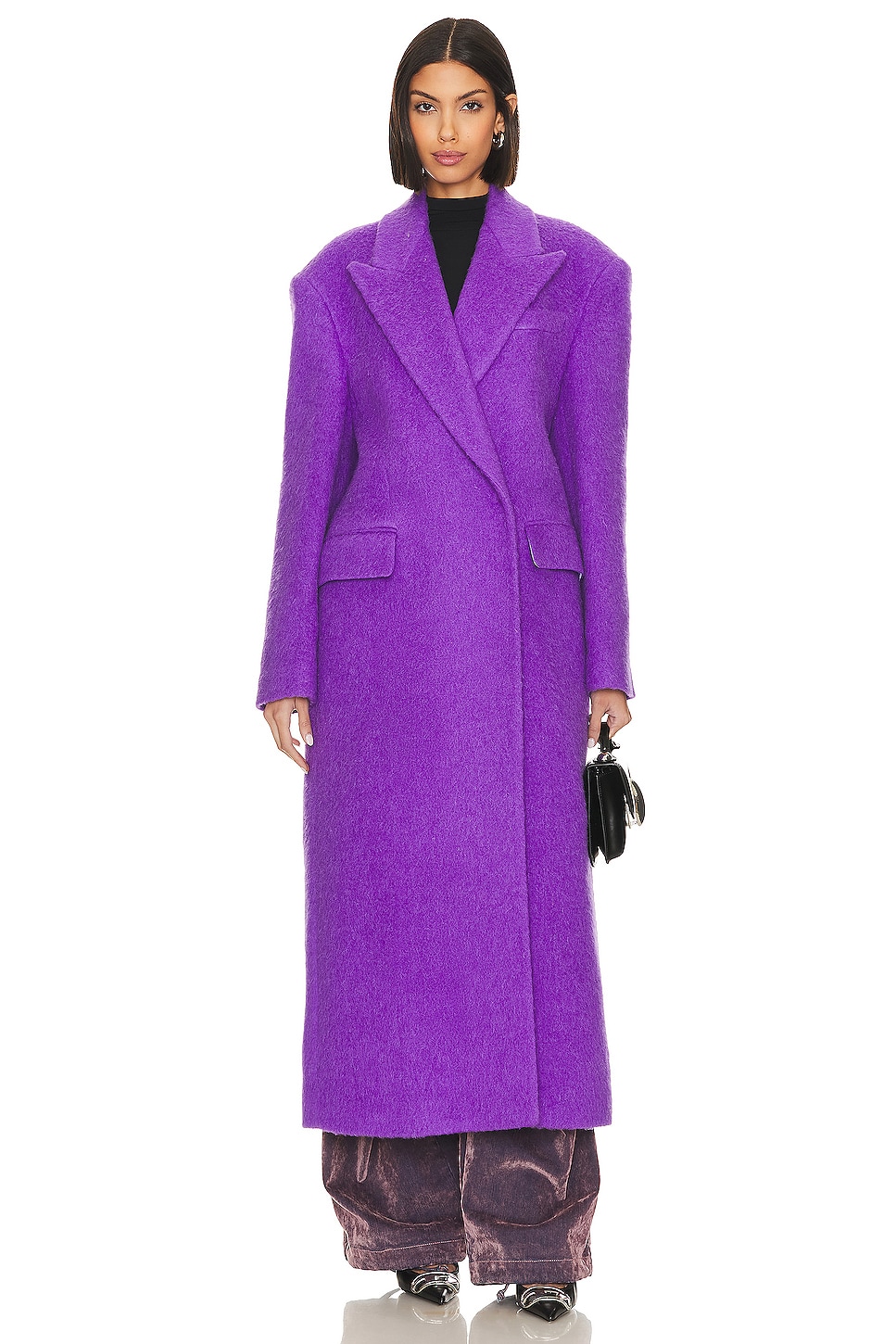 Violet wool outlet coat