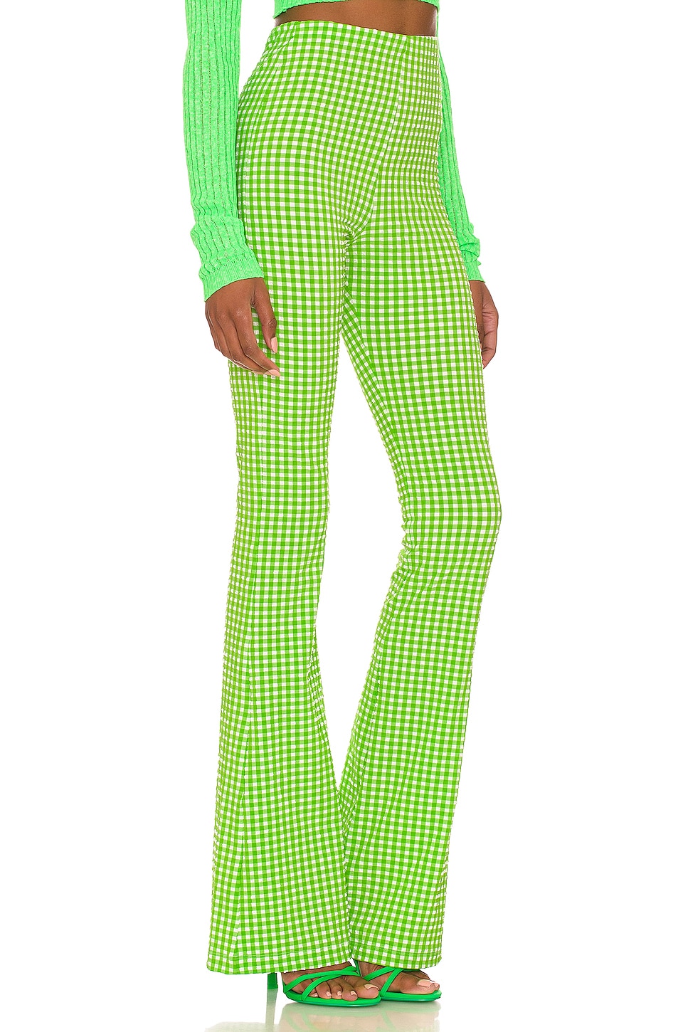 MSGM Gingham Pant in Green