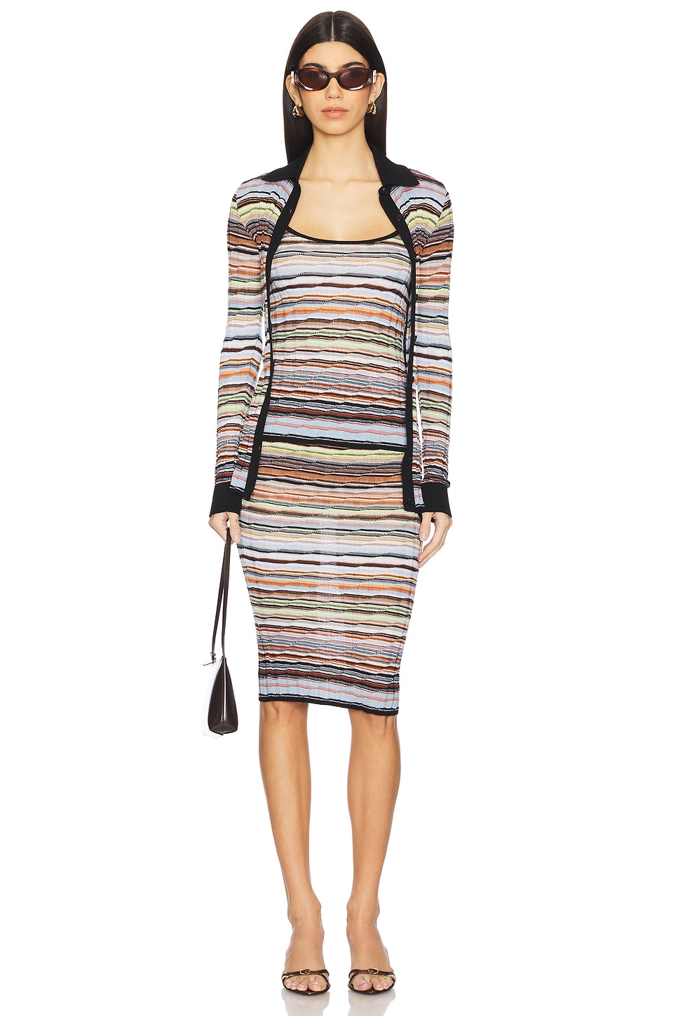 Missoni Long Sleeve Shirt in Multicolor With Blue Tones