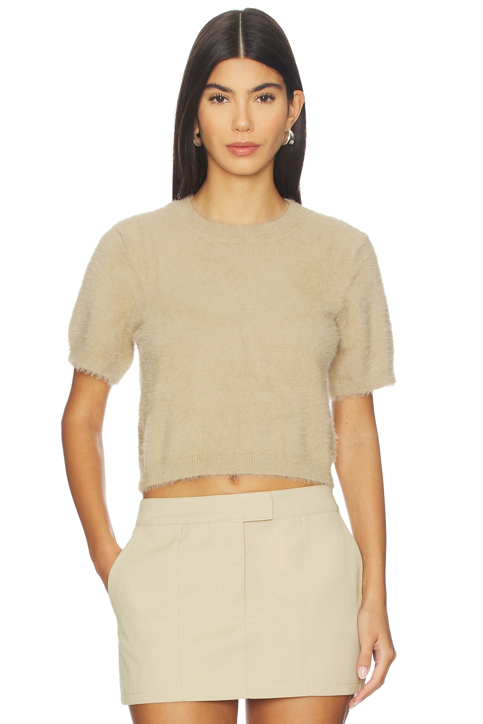 MADISON THE LABEL Ruby Knit Tee in Camel | REVOLVE