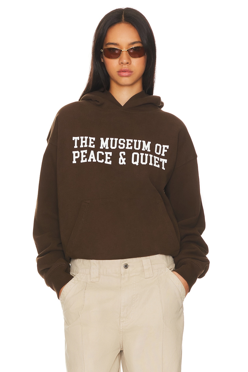 Museum of Peace and Quiet Campus Hoodie in Brown | REVOLVE
