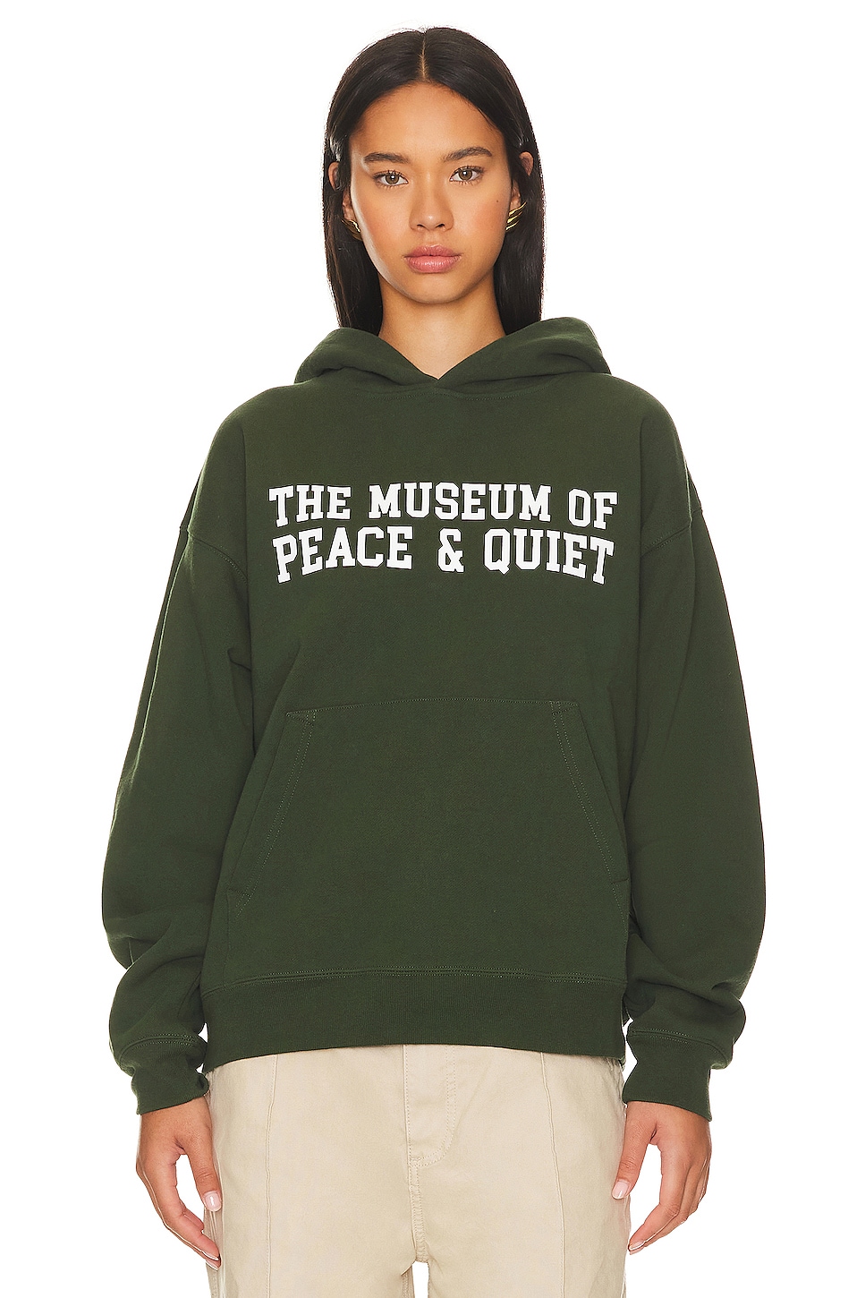 Museum of Peace and Quiet Campus Hoodie in Forest | REVOLVE
