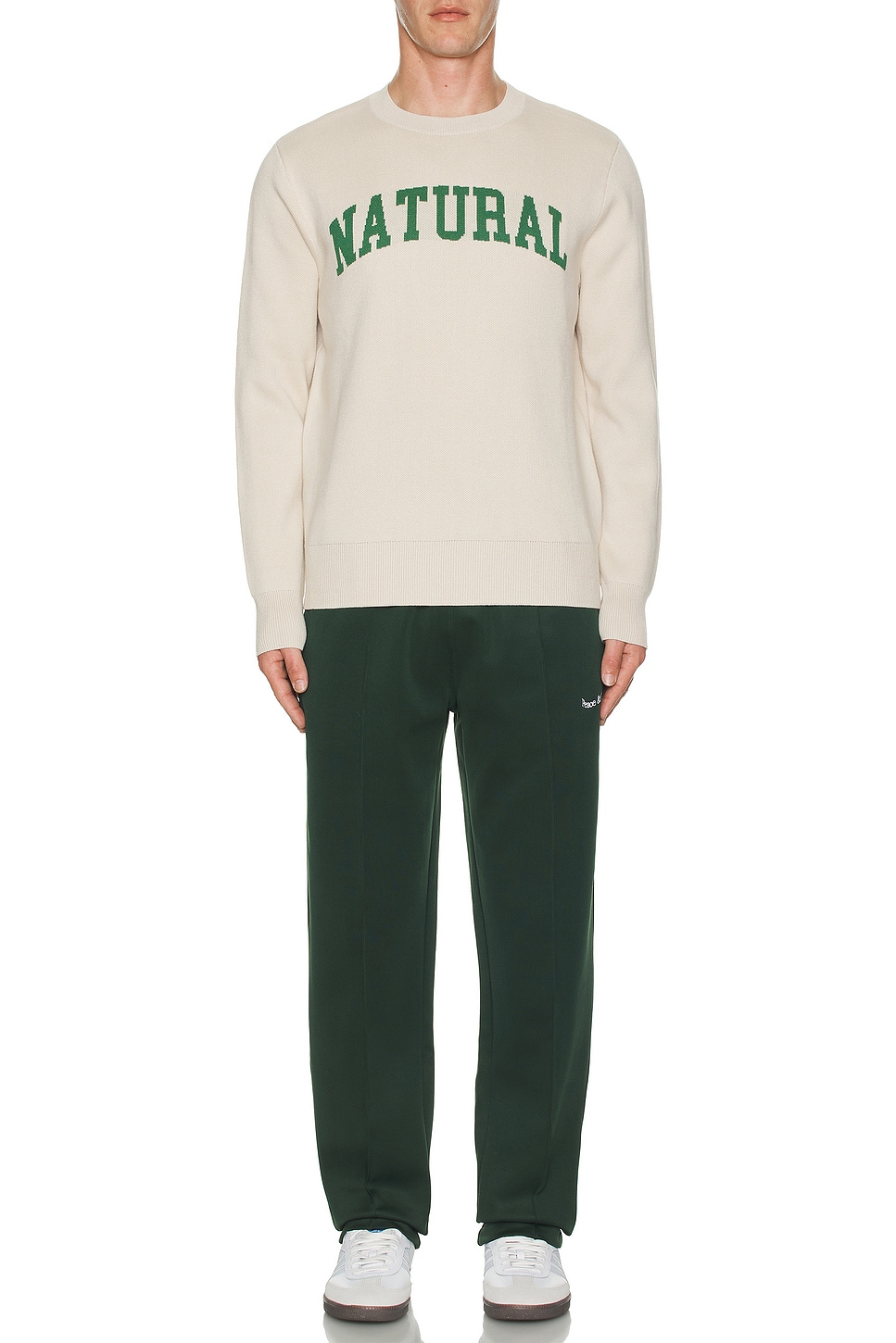 Museum of Peace and Quiet Natural Jacquard Knit Sweater in Bone 