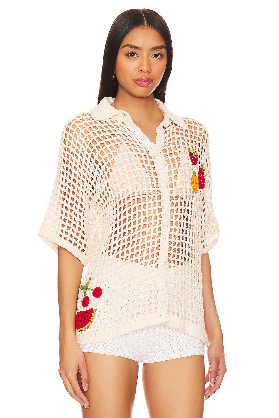 My Beachy Side X Revolve Crochet Shirt