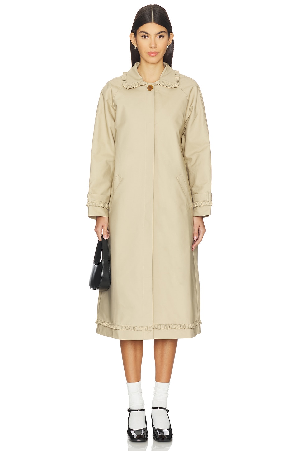 Tailored Gather Trench Coat - thumbnail 3