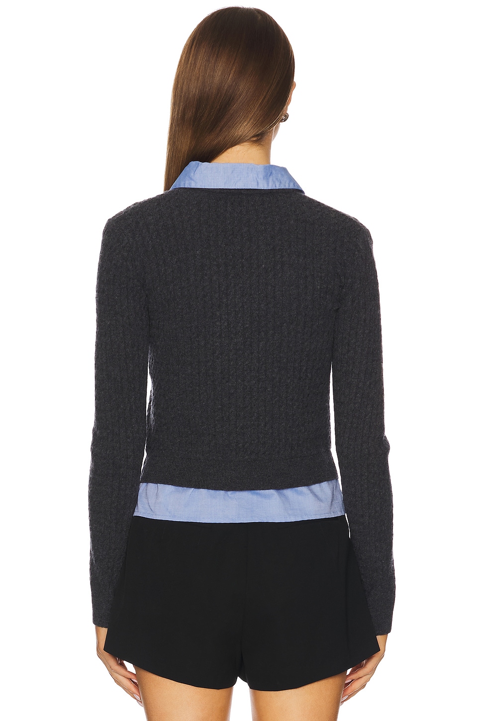 Naadam Mixed Media Cable Cardigan thumbnail