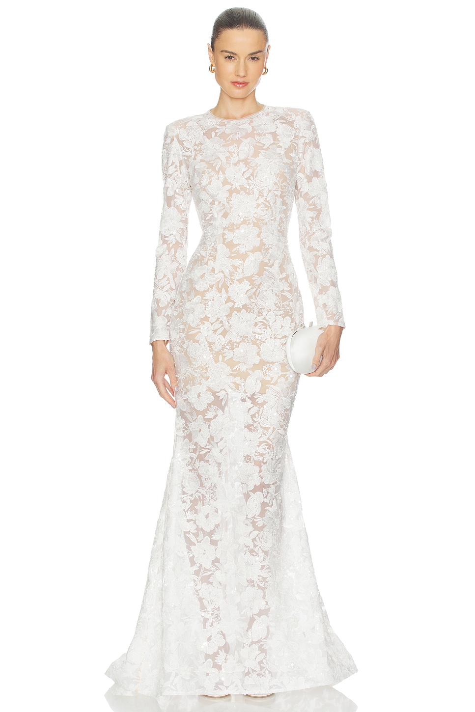 nadine merabi long sleeve dress Nadine Merabi Sasha White Dress in White