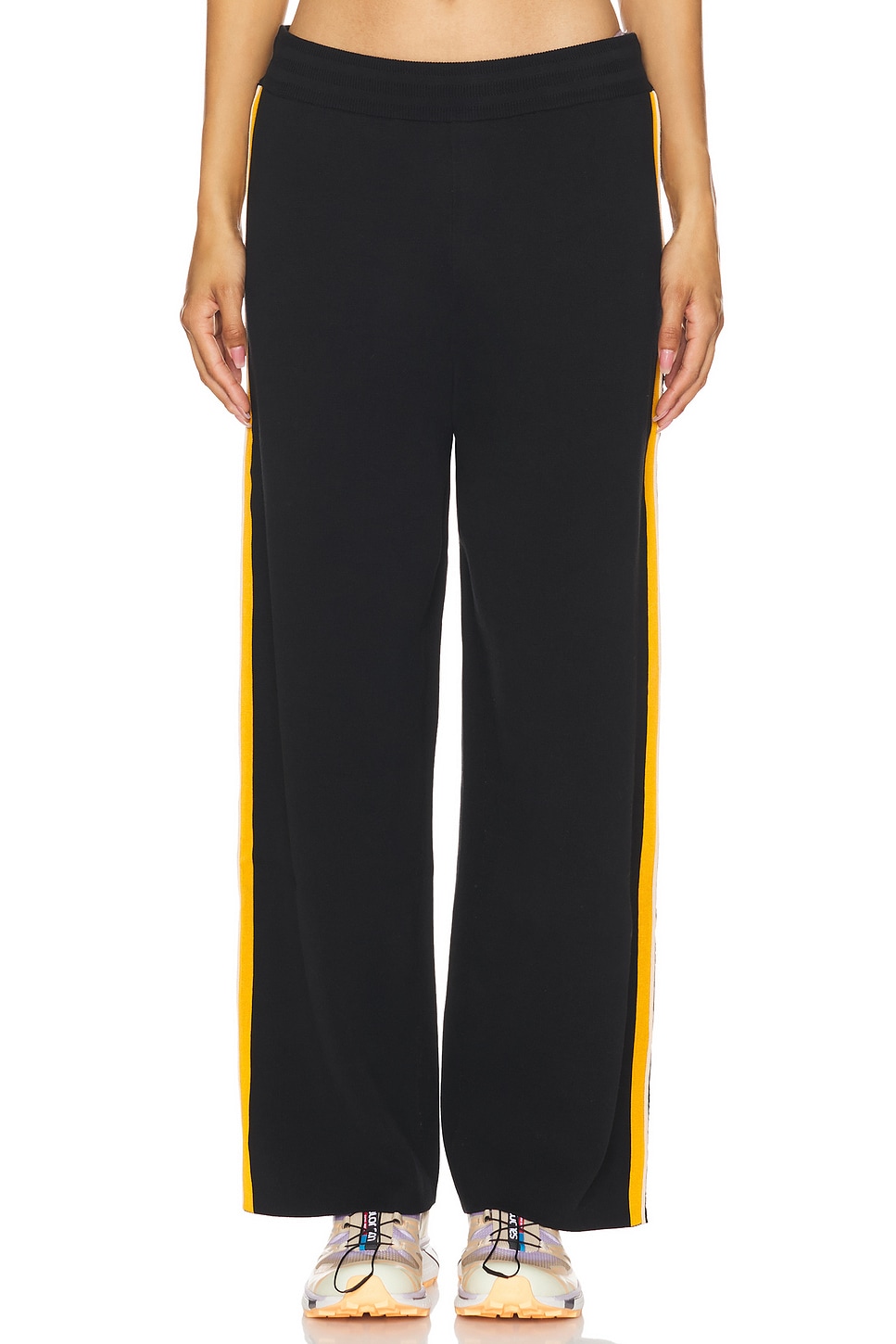 Tumeric Pant Nagnata Side Snap Track Pant in Black & Tumeric | REVOLVE