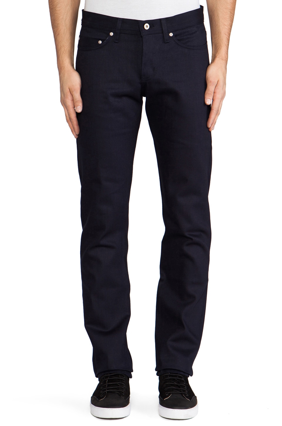 Naked Famous Denim Weird Guy Midnight Selvedge Oz In Indigo Black REVOLVE