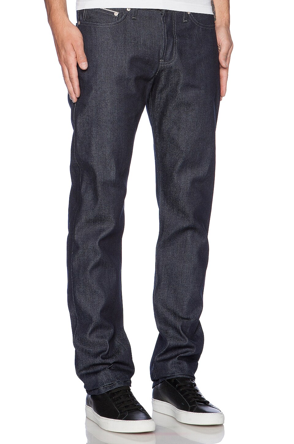 Naked & Famous Denim Weird Guy Indigo Selvedge in Indigo