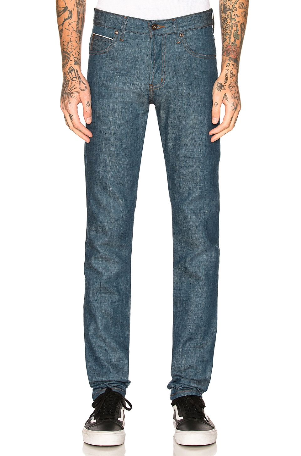 Naked Famous Denim Super Skinny Guy 9oz Antique Selvedge Denim In