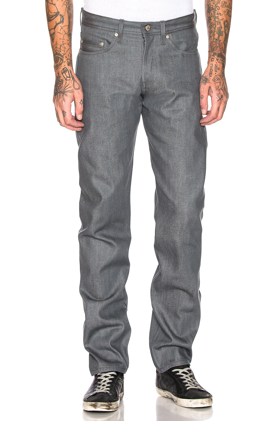 naked and famous grey selvedge