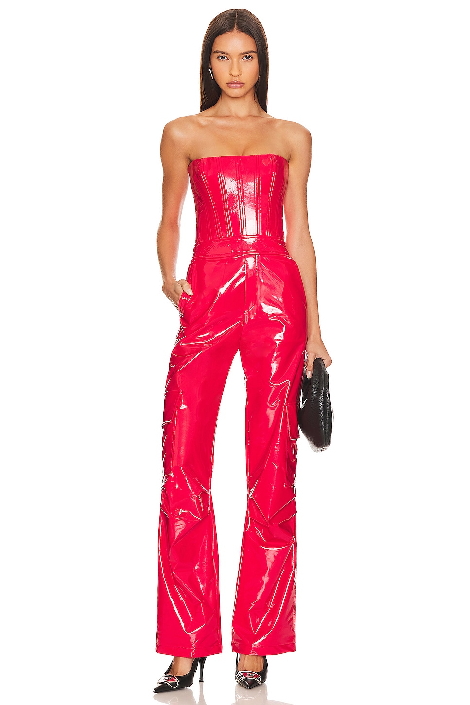 Image 1 of Giselle Jumpsuit in Pigalle Red