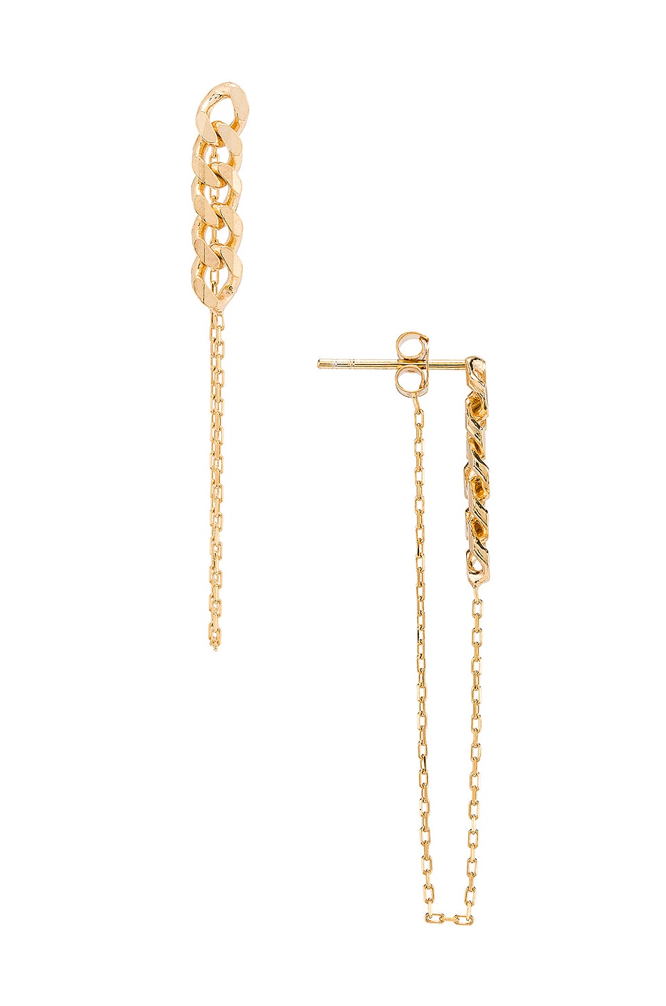 Natalie B Jewelry Lennox Chain Earring in Gold | REVOLVE