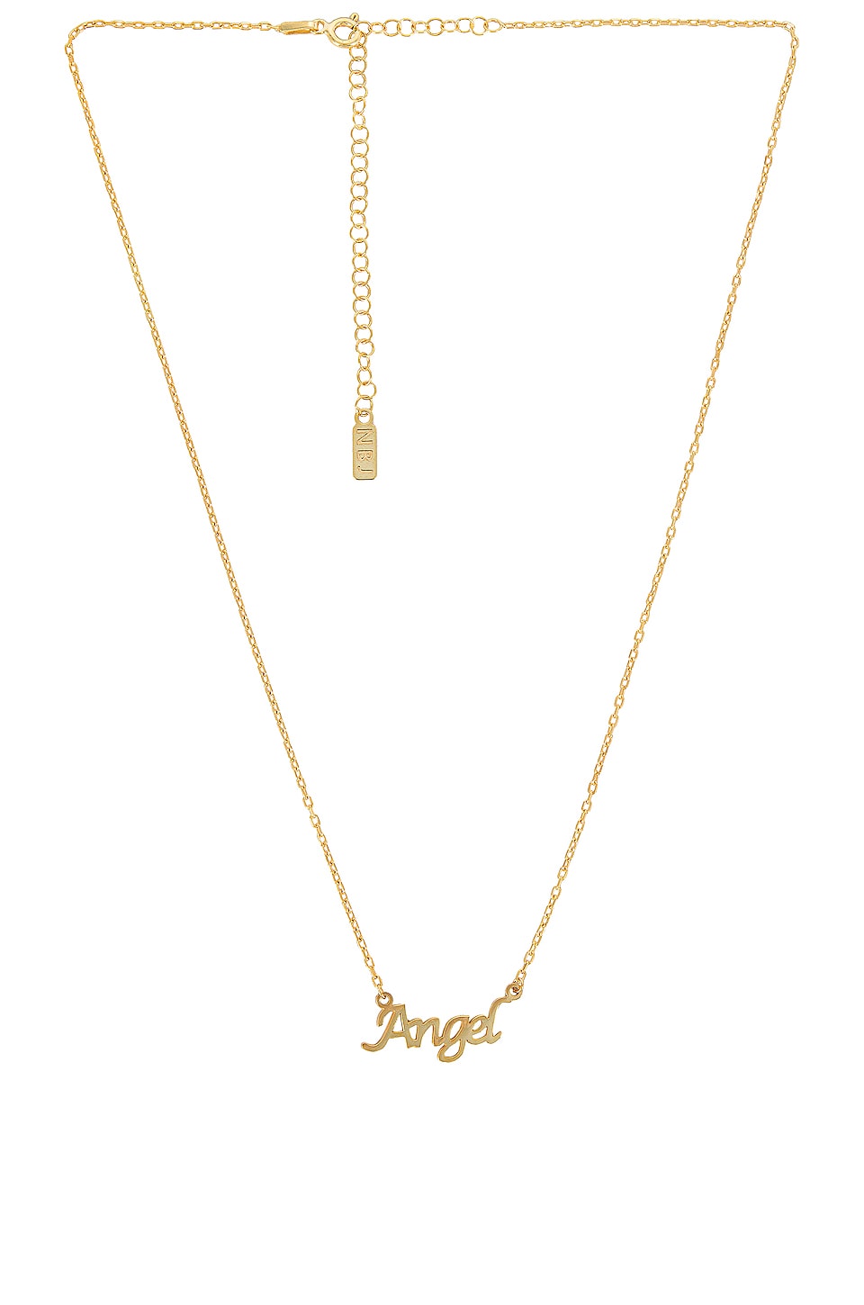 Natalie B Jewelry X REVOLVE Angel Script Necklace in Gold | REVOLVE