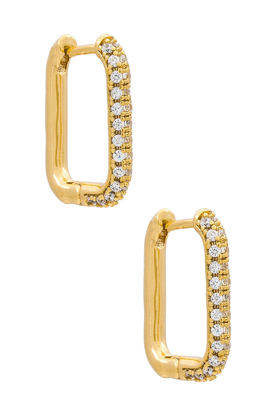 Natalie B Jewelry Uma CZ Huggy in Gold | REVOLVE